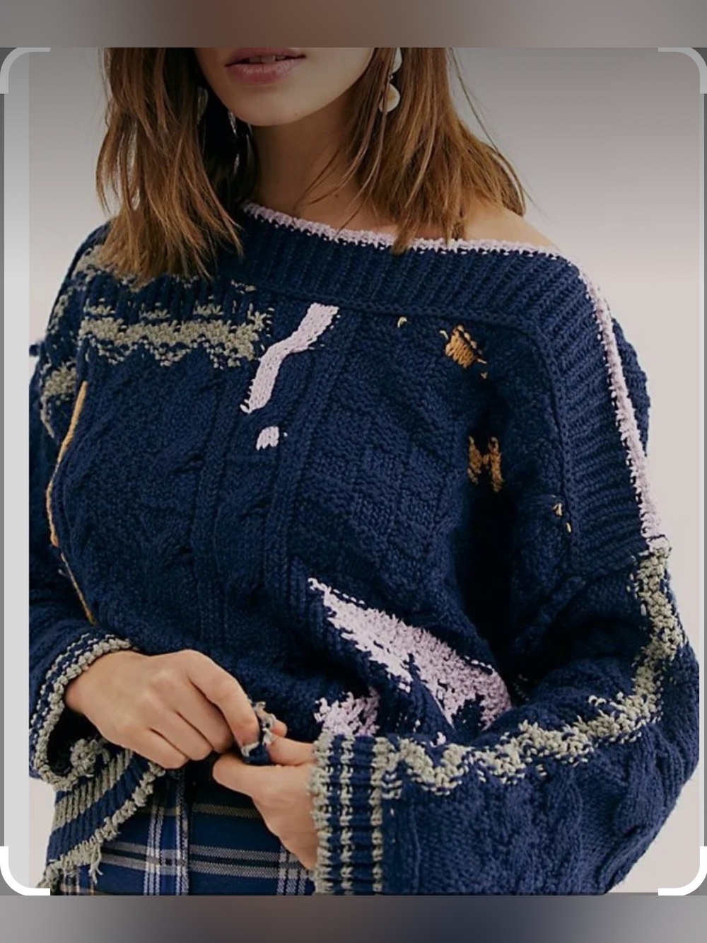 Throwing Shapes Pullover Sweater Size Small